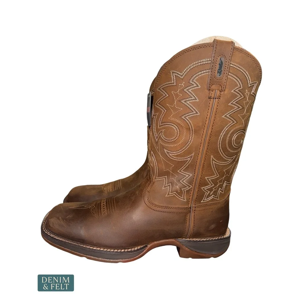 NEW Durango Rebel Brown Square Toe Steel Toe Western Work Boots‎ Size 12D